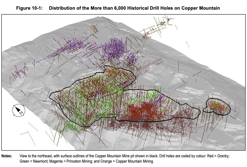 Exploration holes drilled